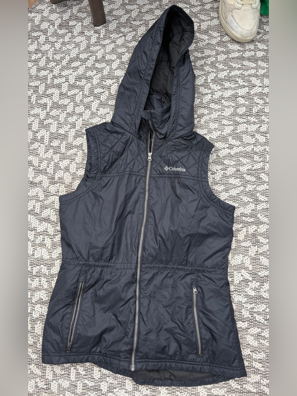 Columbia Women's Black Hooded Quilted Vest